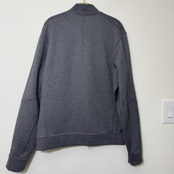 Lululemon Men’s City Sweat Fleece Bomber Jacket Size L Gray Full Zip Pockets - Picture 5 of 7
